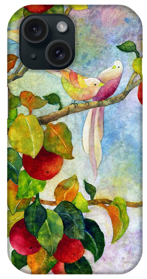 Birds iPhone Case featuring the painting Birds on Apple Tree by Hailey E Herrera