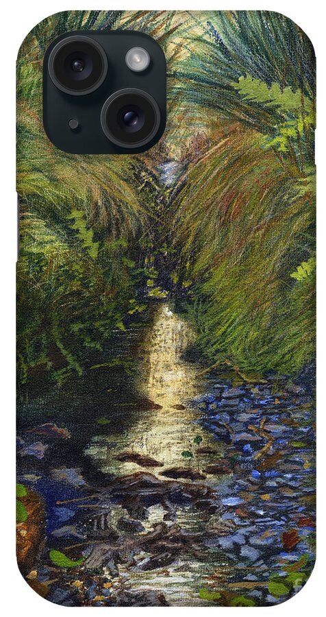 Bishop Brook Mountain Stream iPhone Case featuring the painting Bishop Brook Mountain Stream by Edward McNaught-Davis