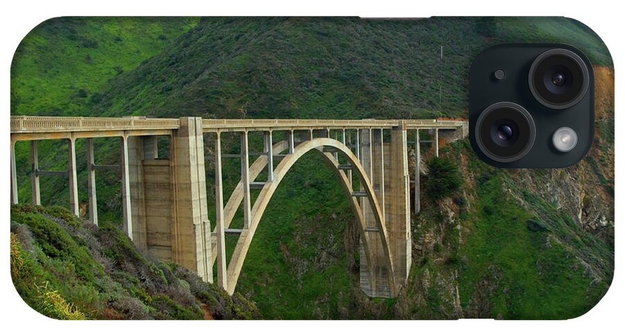Bixby Bridge iPhone Case featuring the photograph Bixby Bridge in Big Sur by Charlene Mitchell