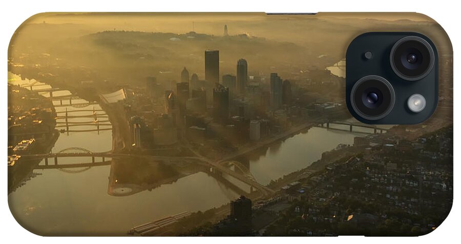 Pittsburgh iPhone Case featuring the photograph Black and Gold by Amanda Jones