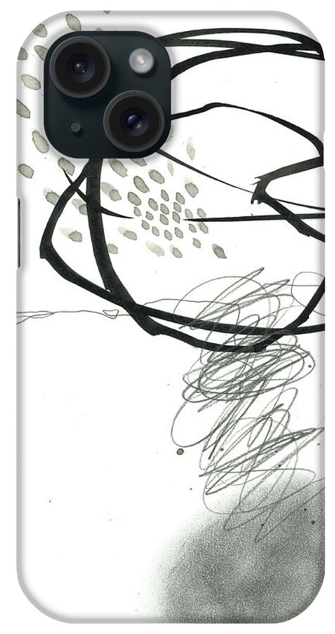 Drawing iPhone Case featuring the painting Black and White # 10 by Jane Davies