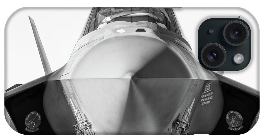 Black iPhone Case featuring the photograph Black and White Lightning - 2018 Christopher Buff, www.Aviationb by Chris Buff