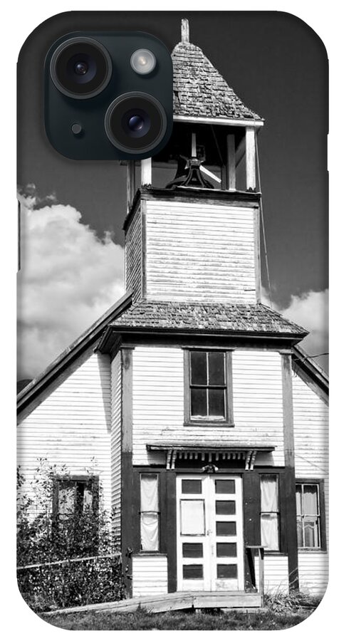 Fall iPhone Case featuring the photograph Black and White Old Country Church by Keith Webber Jr