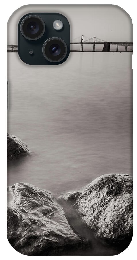 Waterscape iPhone Case featuring the photograph Black and White Sandy Point by Jennifer Casey