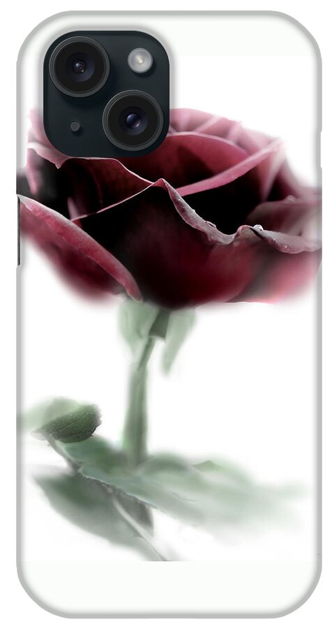 Rose iPhone Case featuring the photograph Black Beauty Red Rose Flower by Jennie Marie Schell