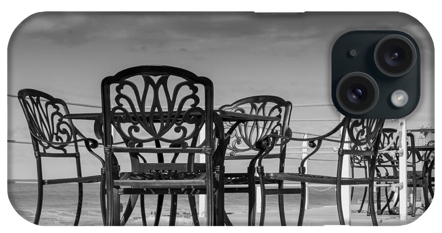 Black Cast Iron iPhone Case featuring the photograph Black Cast Iron Seats by John Williams