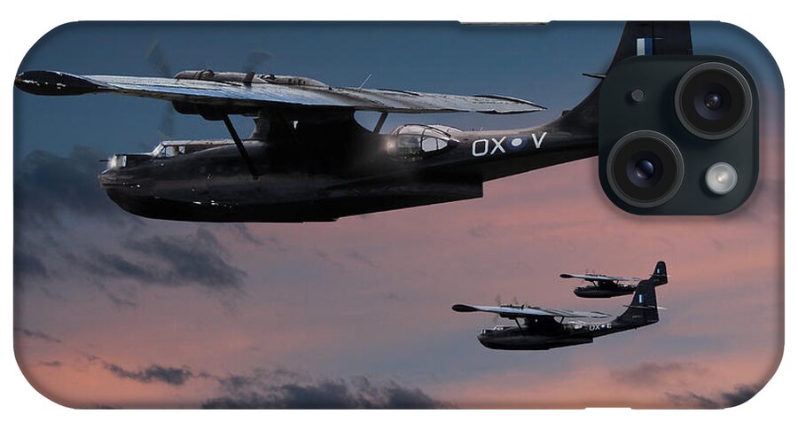 Raaf iPhone Case featuring the digital art Black Cats by Mark Donoghue
