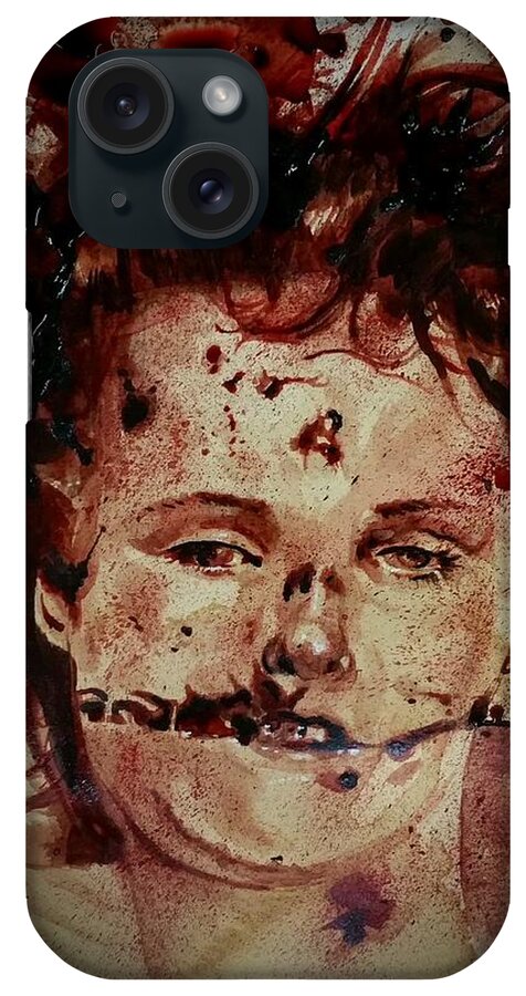 Ryan Almighty iPhone Case featuring the painting Black Dahlia by Ryan Almighty
