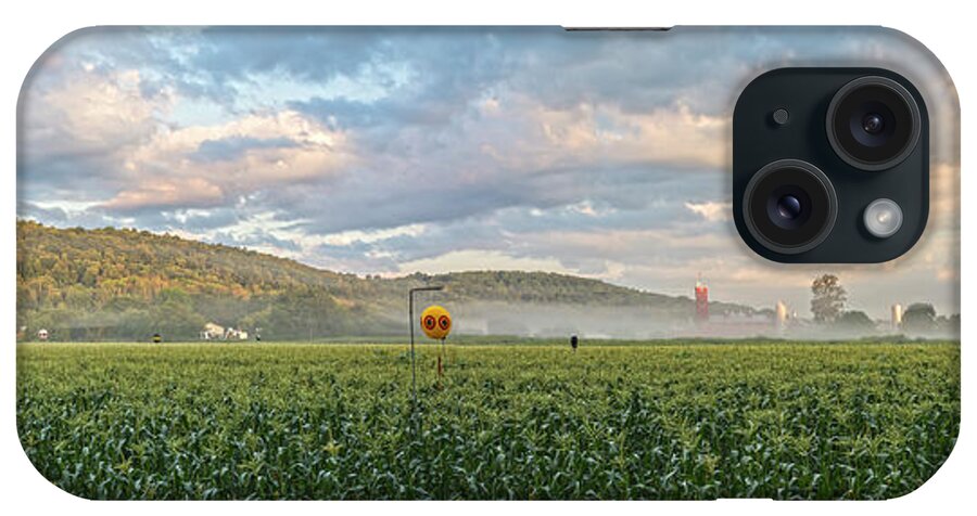 Black Dirt Distillery iPhone Case featuring the photograph Black Dirt Distillery Misty Sunrise by Angelo Marcialis