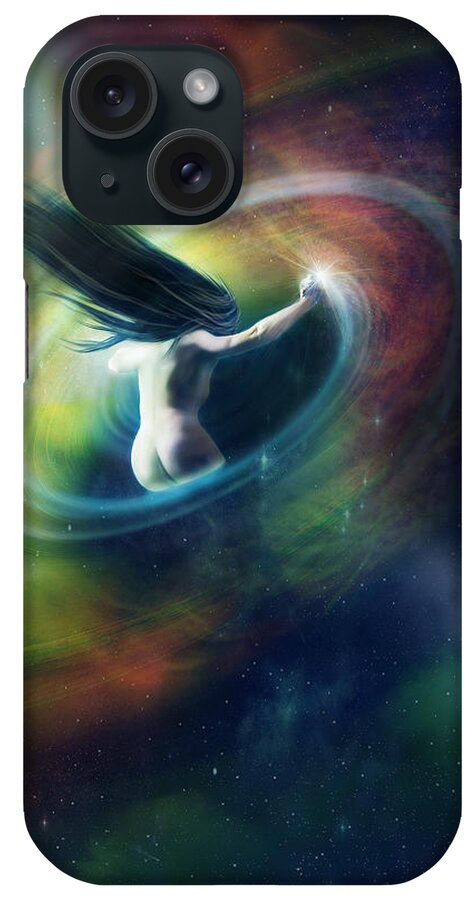 Sci Fi iPhone Case featuring the digital art Black Hole by Karen Howarth