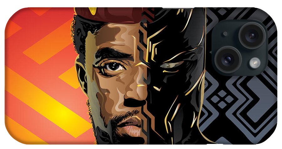Vector iPhone Case featuring the digital art Black Panther by Tec Nificent