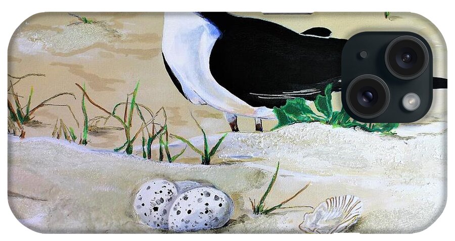 Black Skimmer iPhone Case featuring the painting Black Skimmer by John Duplantis