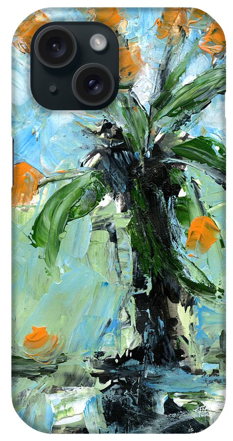Bouquet iPhone Case featuring the painting Black Vase by Jim Vance