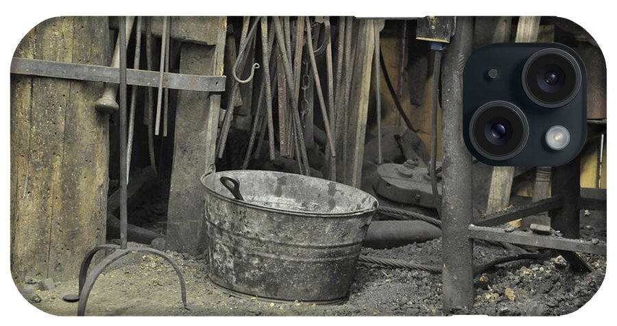 Still Life iPhone Case featuring the photograph Blacksmith's Bucket by Jan Amiss Photography