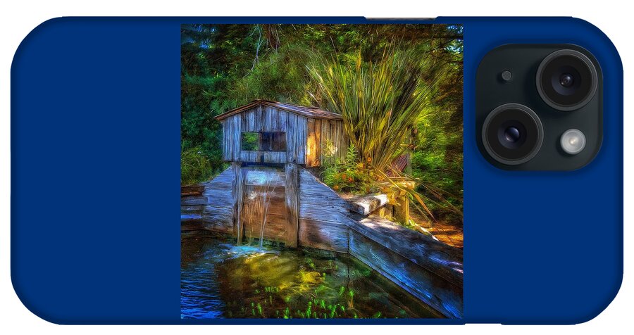 Pond With Waterfall iPhone Case featuring the photograph Blakes Pond House by Thom Zehrfeld