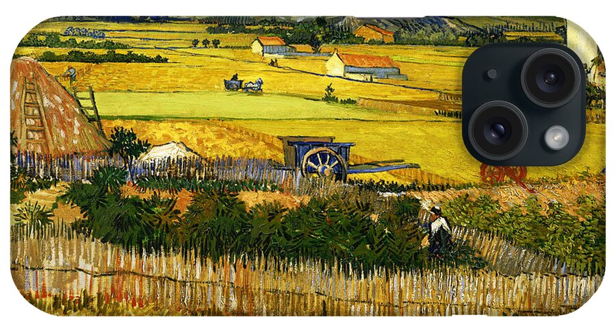 Post Modern iPhone Case featuring the digital art Blend 17 van Gogh by David Bridburg