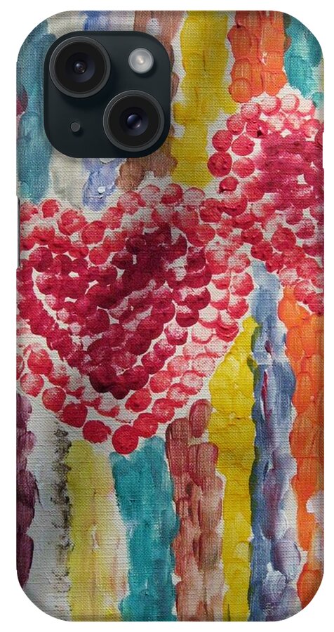 Happy Hearts iPhone Case featuring the painting Bliss by Sonali Gangane