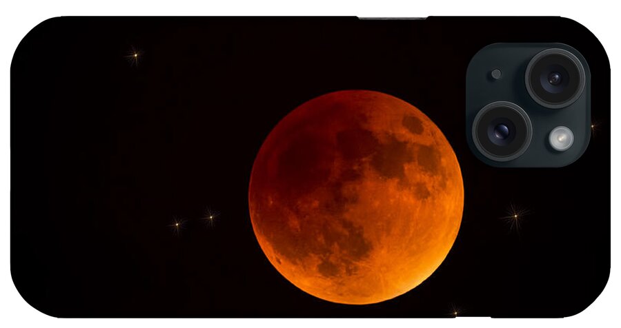 Blood Moon iPhone Case featuring the photograph Blood Moon Lunar Eclipse 2015 by Saija Lehtonen