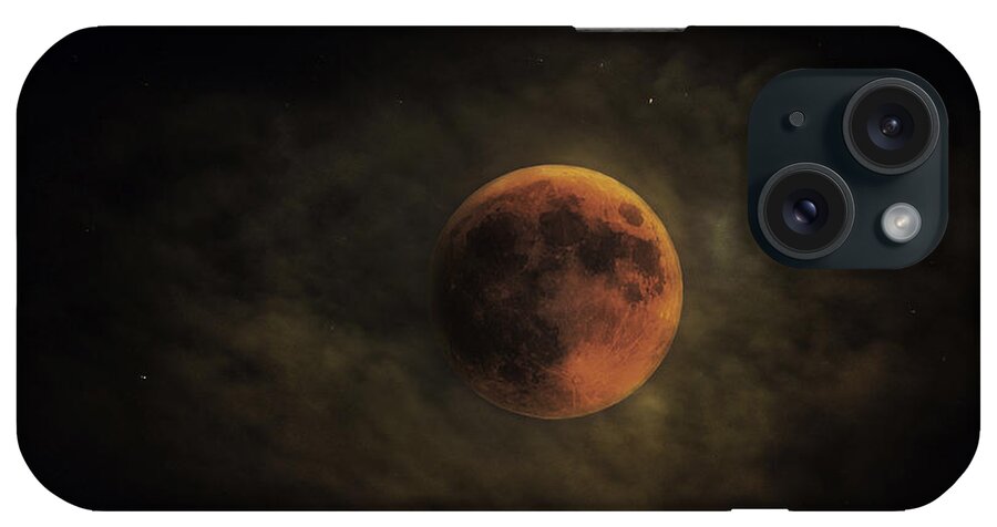 Moon iPhone Case featuring the photograph Blood Moon by Ron McGinnis