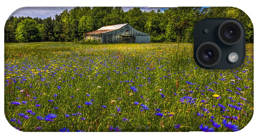 Barns iPhone Case featuring the photograph Blooming Country Meadow by Marvin Spates