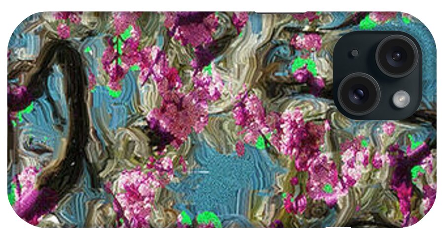 Cherry Blossoms iPhone Case featuring the digital art Blossoms and Branches by Dale Stillman