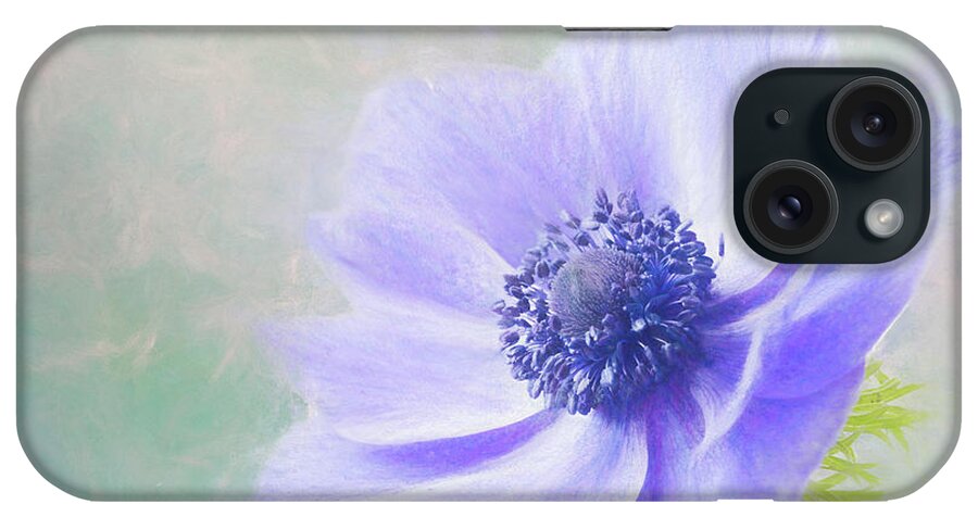 Flower iPhone Case featuring the photograph Blowing in the wind-windflower. by Usha Peddamatham