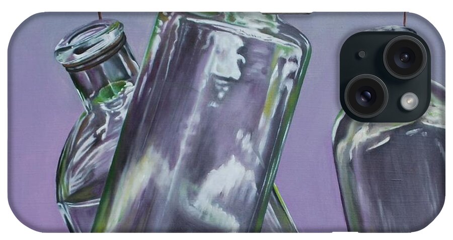 Bottle iPhone Case featuring the painting Blowing Rock Bottles by Emily Page