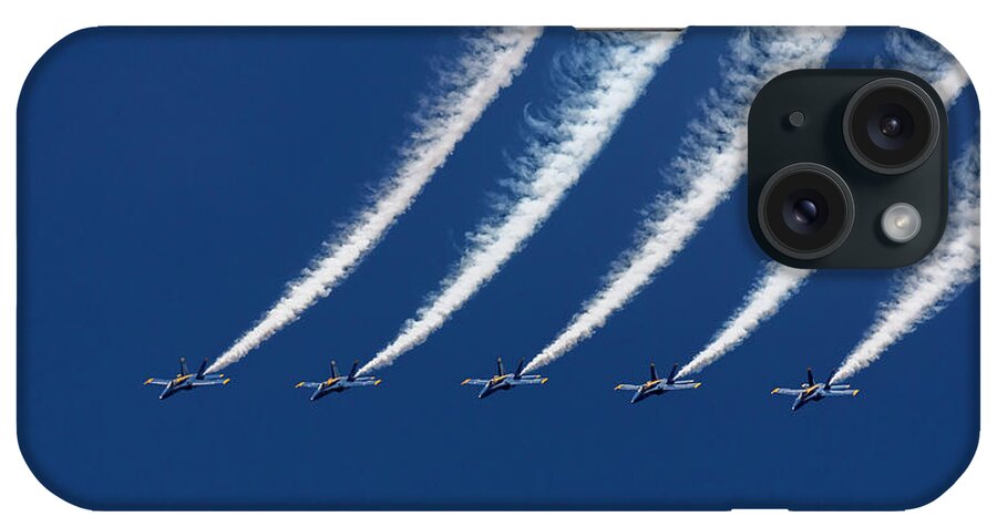 Blue Angels iPhone Case featuring the photograph Blue Angels Formation by John A Rodriguez