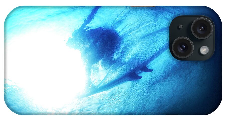 Surfing iPhone Case featuring the photograph Blue Barrel by Nik West