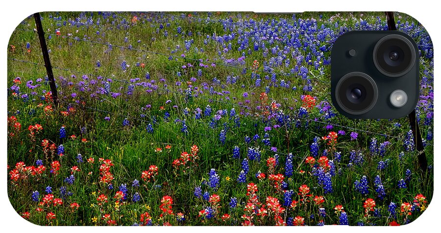 Texas iPhone Case featuring the photograph Bluebonnets #0487 by Barbara Tristan