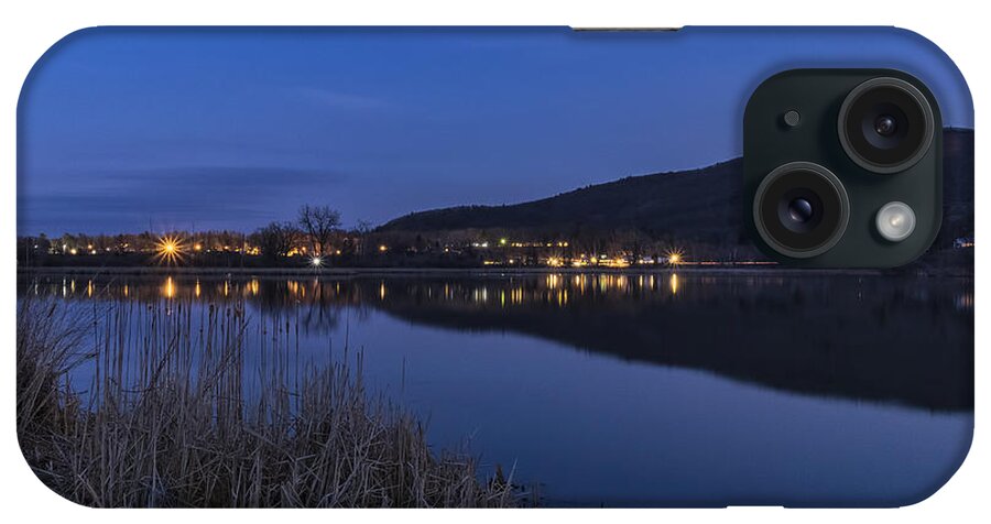 He Brattleboro Retreat Meadows iPhone Case featuring the photograph Blue Hour Retreat Meadows by Tom Singleton