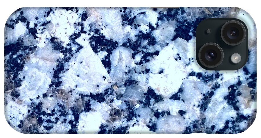 Photograph iPhone Case featuring the photograph Blue Polished Granite by Delynn by Delynn Addams