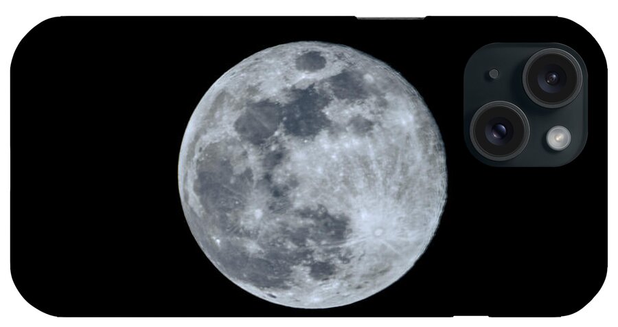 Moon iPhone Case featuring the photograph Blue Moonscape Photography 3644A by Ricardos Creations