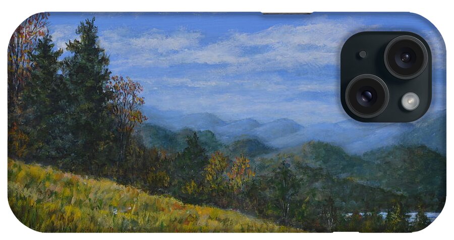 Mountains iPhone Case featuring the painting Blue Ridge Impression by Kathleen McDermott
