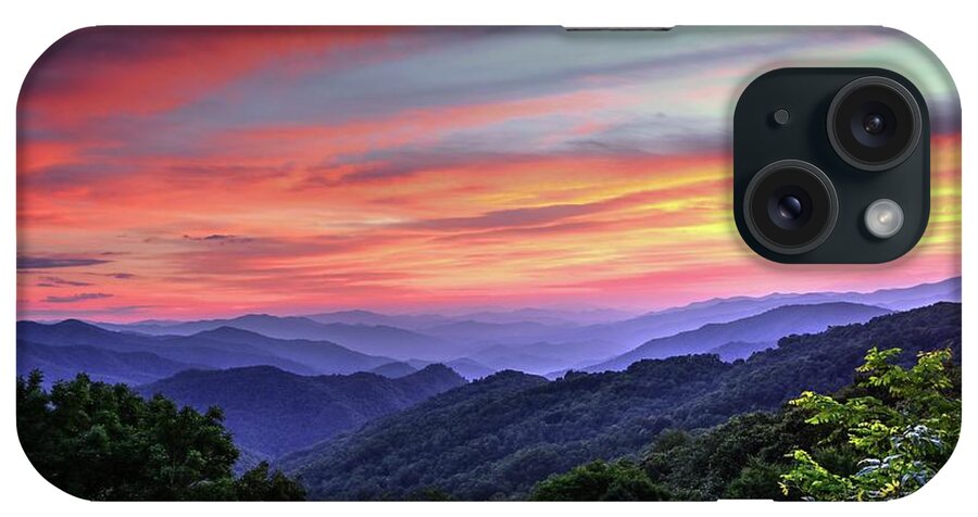 Blue Ridge Parkway iPhone Case featuring the photograph Blue Ridge Mountain Color by Carol Montoya