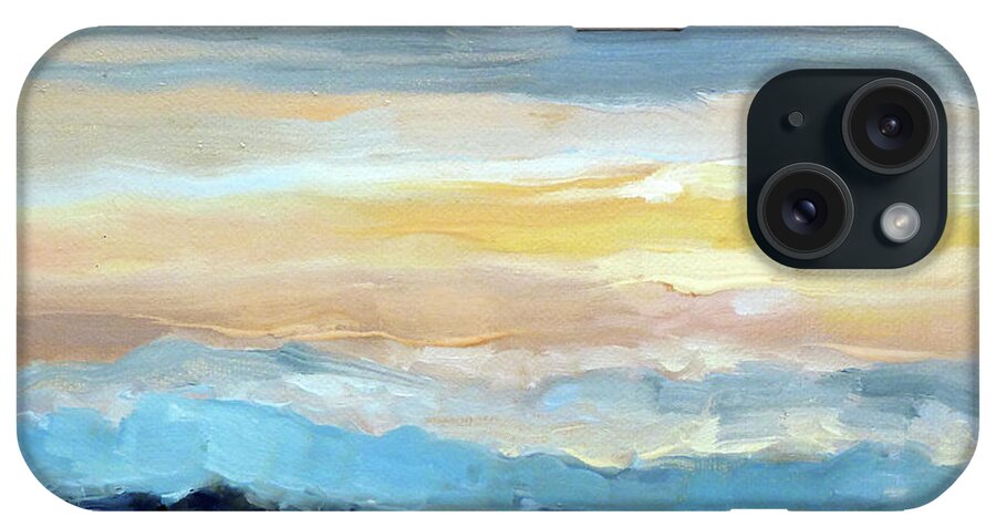 Sunset iPhone Case featuring the painting Blue Ridge Mountain Sunset 1.0 by Catherine Twomey