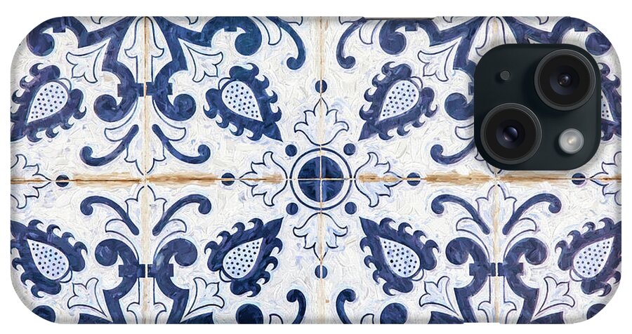 David Letts iPhone Case featuring the painting Blue Tile of Portugal by David Letts