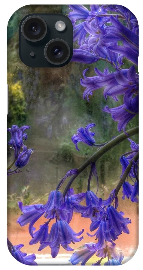 Bluebells iPhone Case featuring the photograph Bluebells in My Garden Window by Joan-Violet Stretch