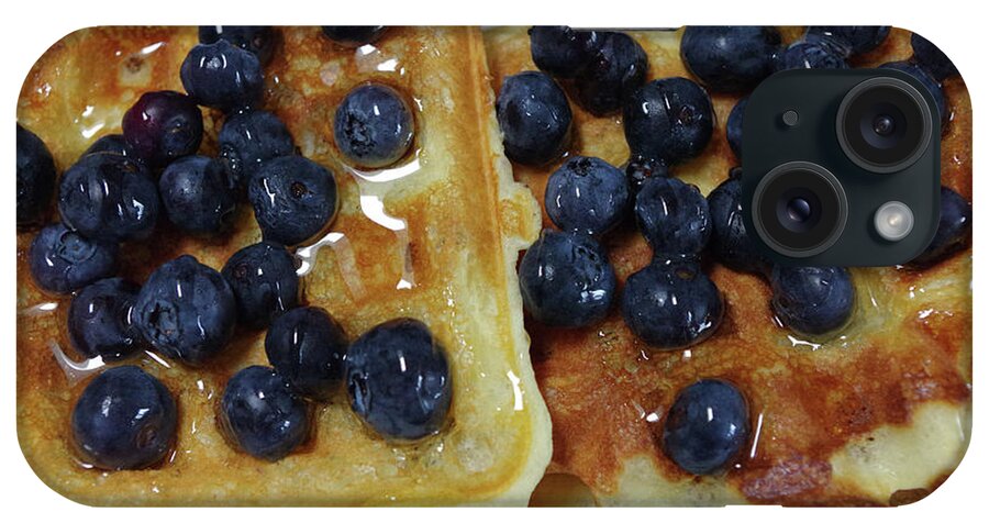 Adria Trail iPhone Case featuring the photograph Blueberries on Waffles by Adria Trail