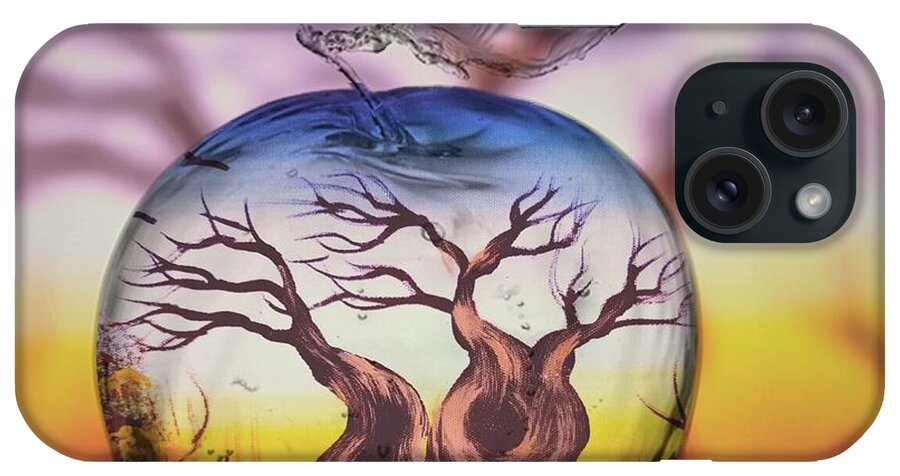 Digital iPhone Case featuring the digital art Boabob Tree by Vijay Sharon Govender