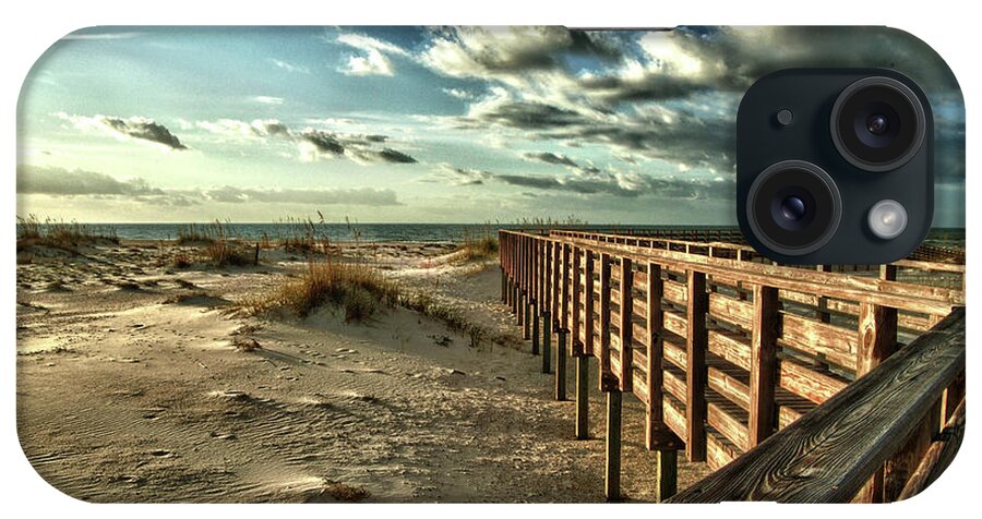 Alabama Photographer iPhone Case featuring the digital art Boardwalk on the Beach by Michael Thomas