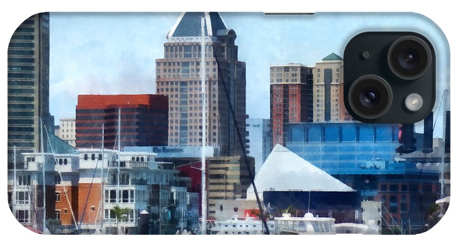 Boat iPhone Case featuring the photograph Boat - Baltimore Skyline and Harbor by Susan Savad