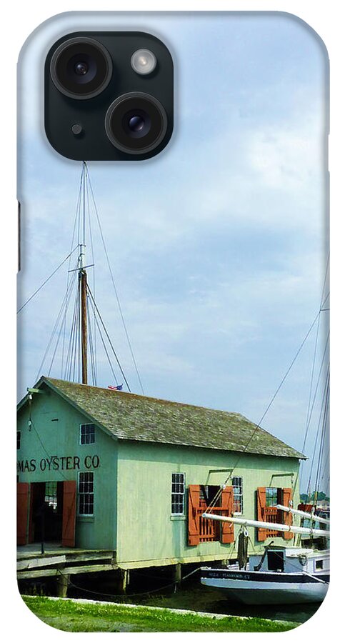 Boat iPhone Case featuring the photograph Boat By Oyster Shack by Susan Savad
