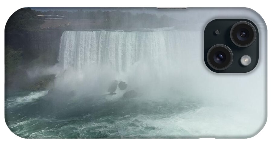 Boat iPhone Case featuring the photograph Boat Near Niagara Falls by Samantha Delory