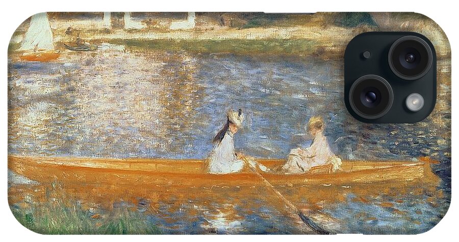 Boating On The Seine iPhone Case featuring the painting Boating on the Seine by Pierre Auguste Renoir