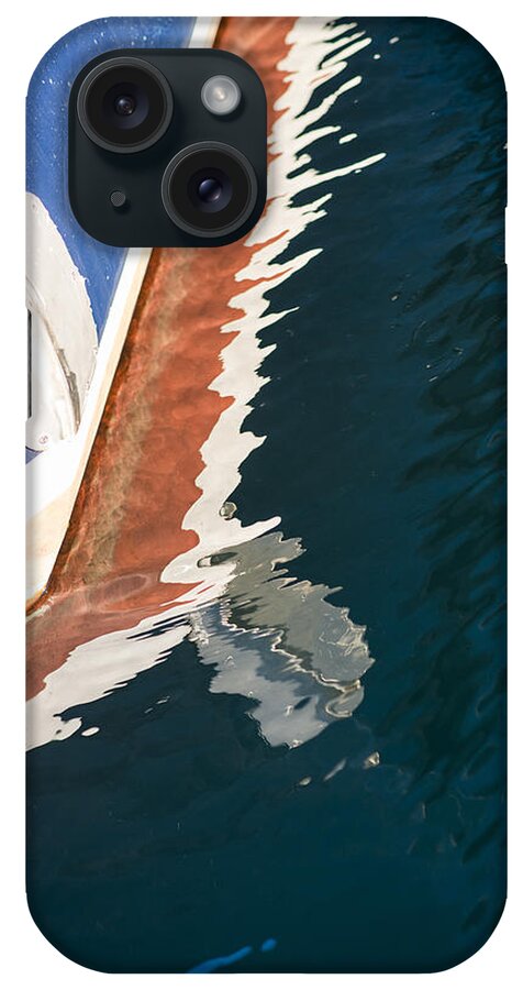 Abstract iPhone Case featuring the photograph Boatside Reflection by Robert Potts