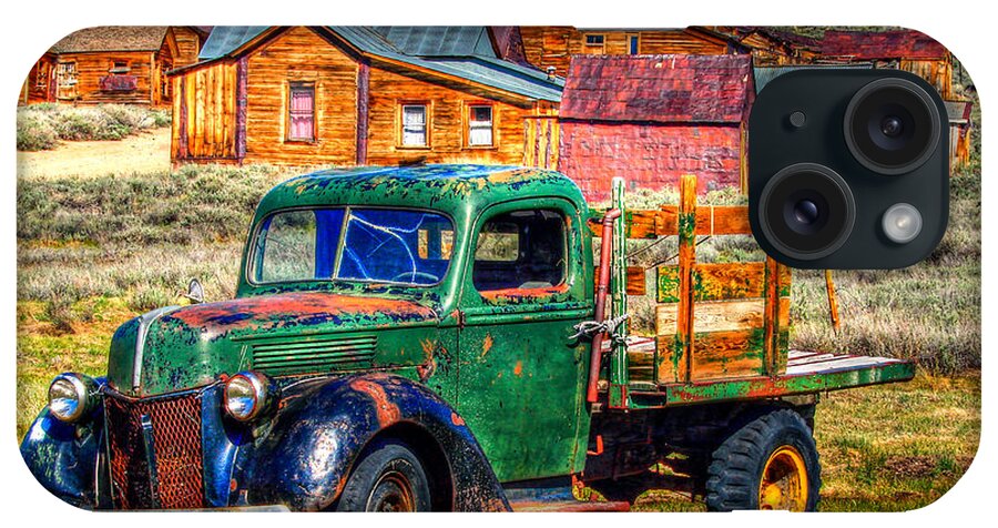 Bodie Abandoned Truck iPhone Case featuring the photograph Bodie Ghost Town Green Truck by Scott McGuire