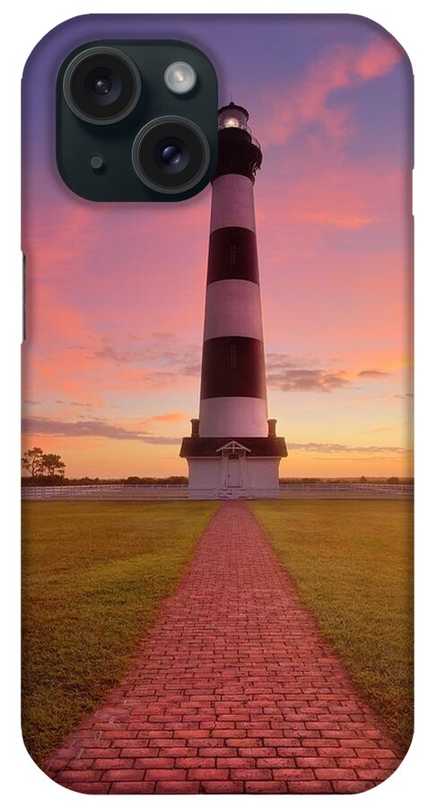 Bodie Island Lighthouse Outer Banks North Carolina Sunrise iPhone Case featuring the photograph Bodie Island Sunrise by Jeff Burcher