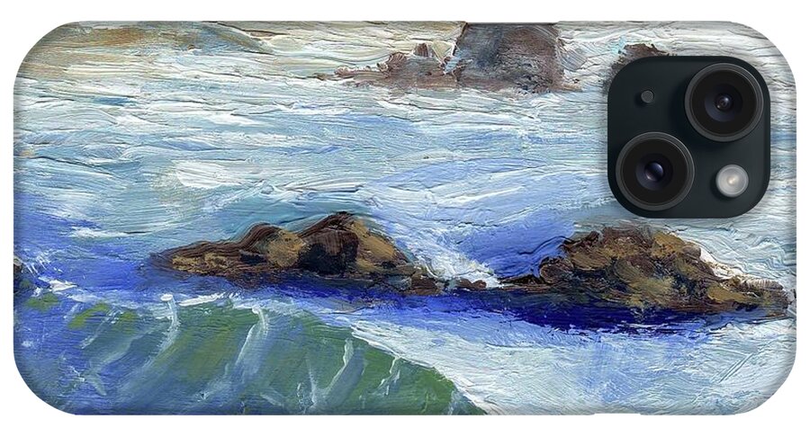 Ocean iPhone Case featuring the painting Bodiga Bay #2 by Randy Sprout