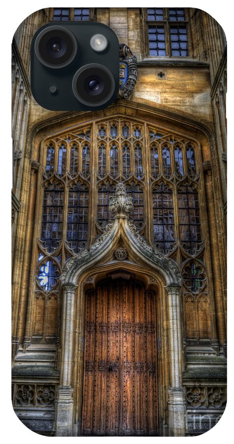 Yhun Suarez iPhone Case featuring the photograph Bodleian Library Door - Oxford by Yhun Suarez